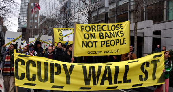 Manifestación del movimiento 'Occupy Wall Street' (Ocupa Wall Street).
