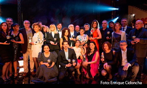 Foto de familia de los galardonados en la XVII edición de los Premios Max