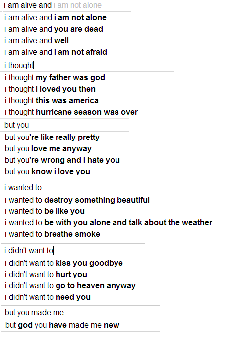 Google Poetics: poesía de algoritmo
