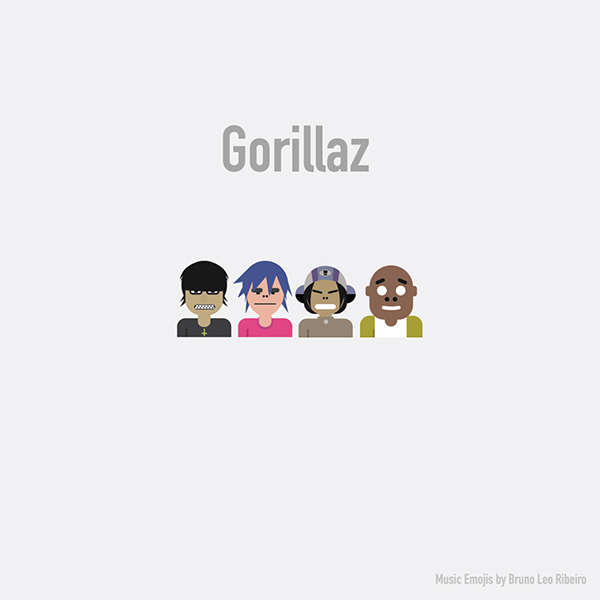 Emoji de Gorillaz.