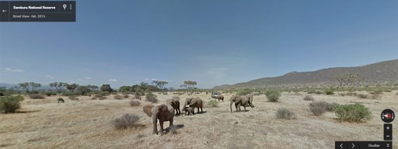 Parque natural de Samburu desde Street View.