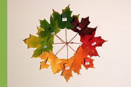 Pantone Greenery junto a otros colores del otoño.