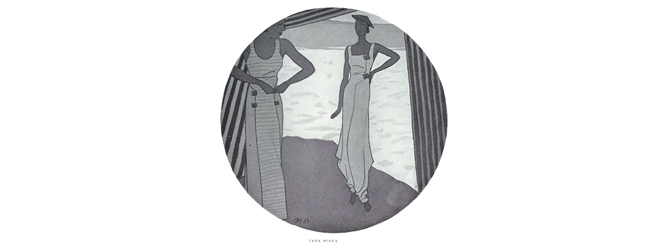 Diseño del pijama de playa de la diseñadora Vera Borea en 1933.
