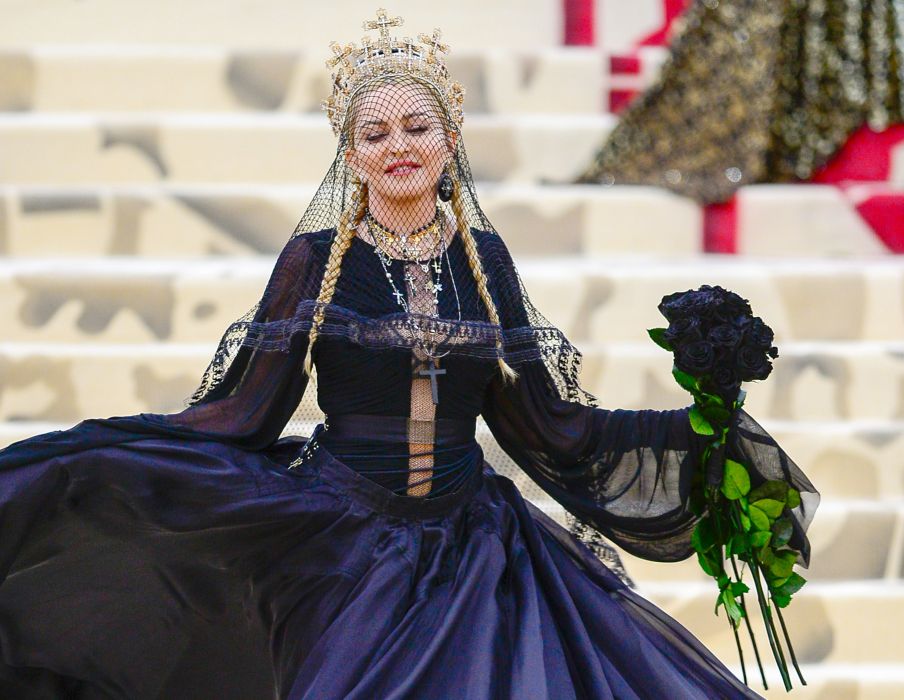 Madonna vestida para la Gala Met 2018. 