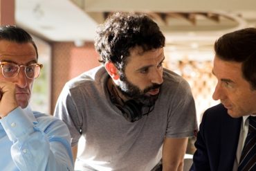 En el rodaje de 'El Reino'.